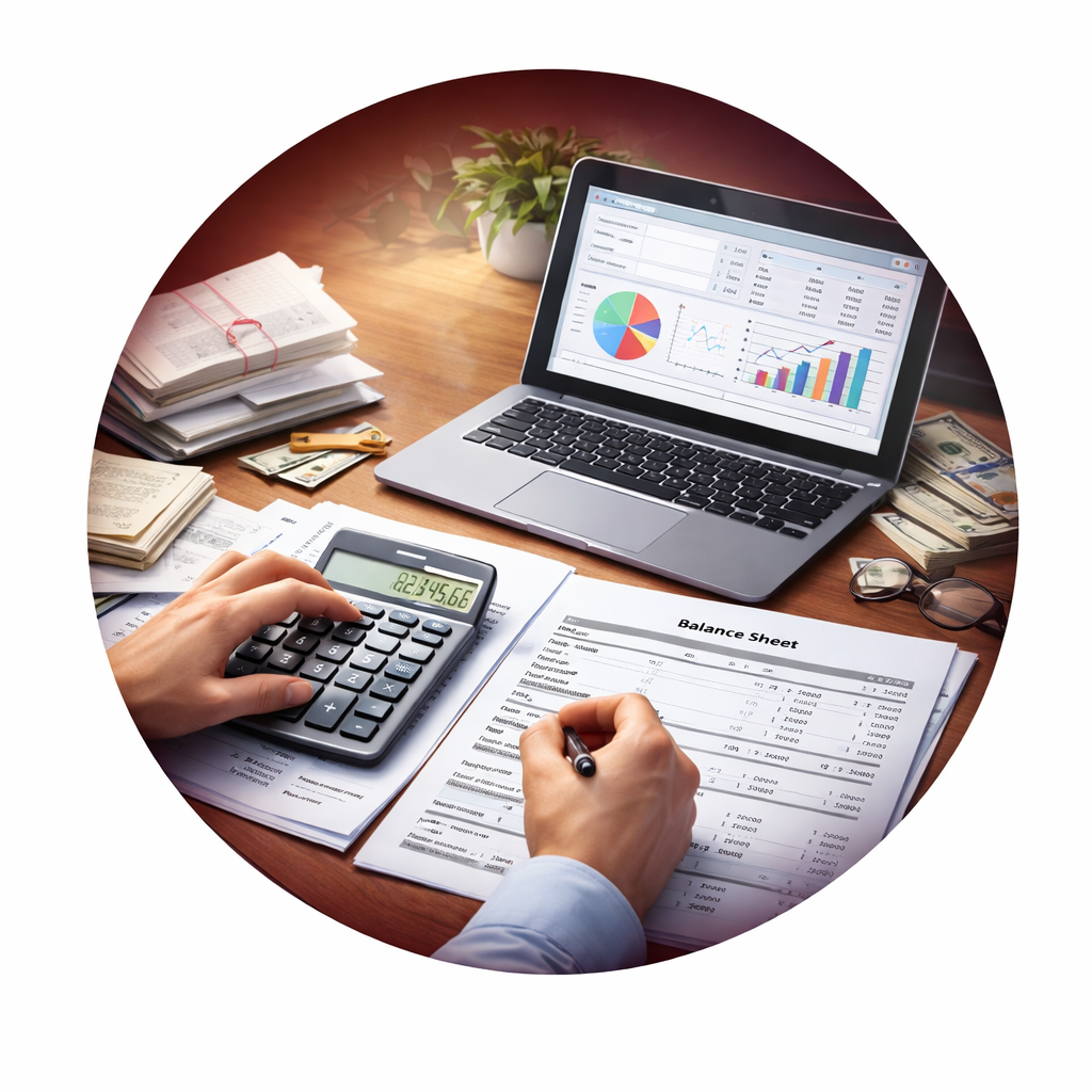 Illustration for accounting process consulting and outsourcing